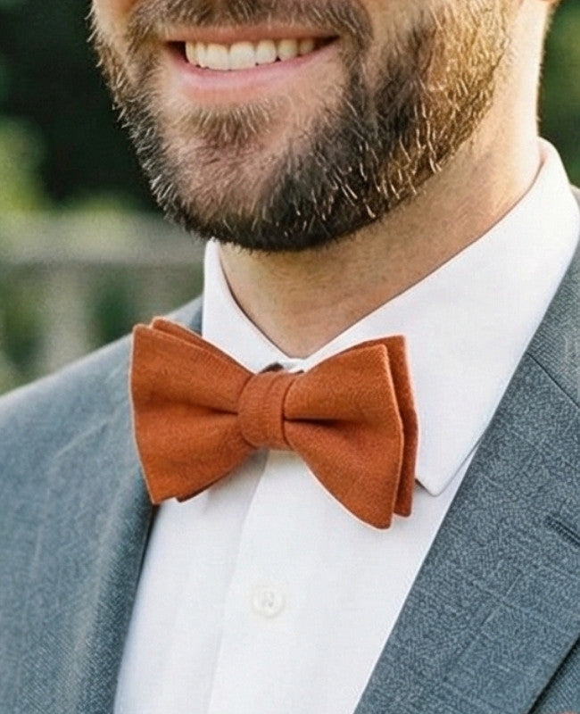 Fliege Terracotta n°1 Herren Samtoptik «Simon»