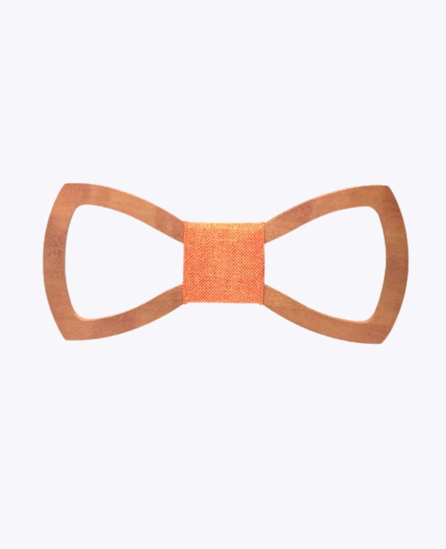 Fliege Orange Herren aus Holz „Émile"