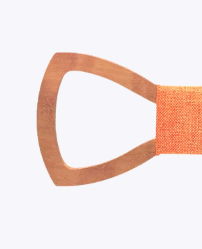 Fliege Orange Herren aus Holz „Émile"