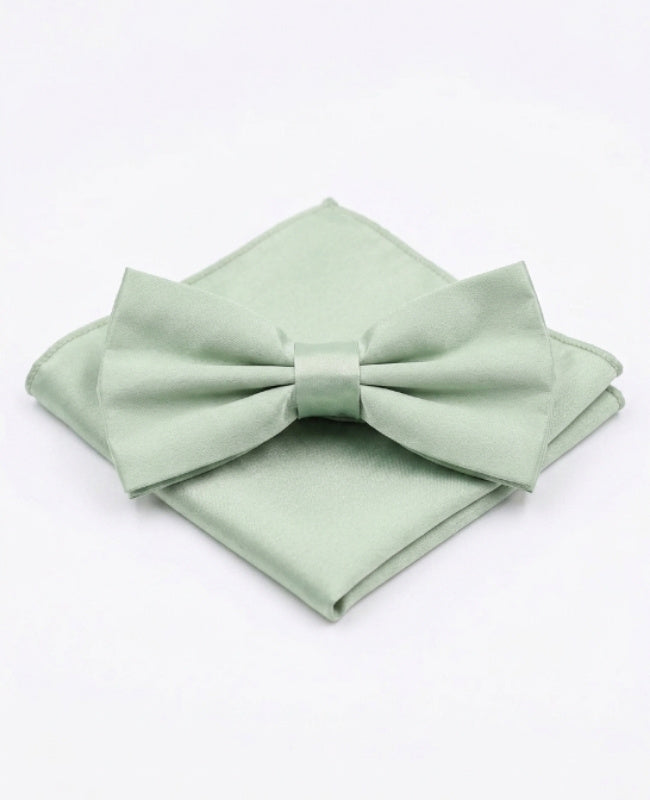 Fliege + Einstecktuch Grün Nr.1 Herren aus Polyester „Anatole"