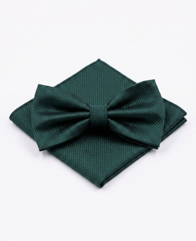 Fliege + Einstecktuch Grün Nr.2 Herren aus Polyester „Martin"