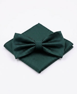 Fliege + Einstecktuch Grün Nr.2 Herren aus Polyester „Martin