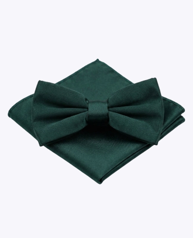 Fliege + Einstecktuch Grün Nr.4 Herren aus Polyester „Anatole"