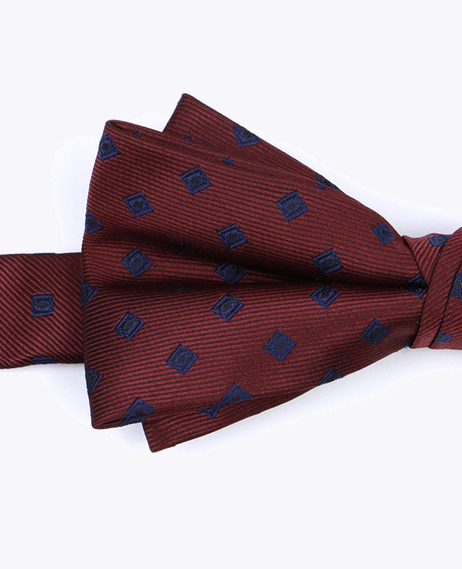 Fliege Rot n°2 Herren gemustert aus Polyester «Edmond»