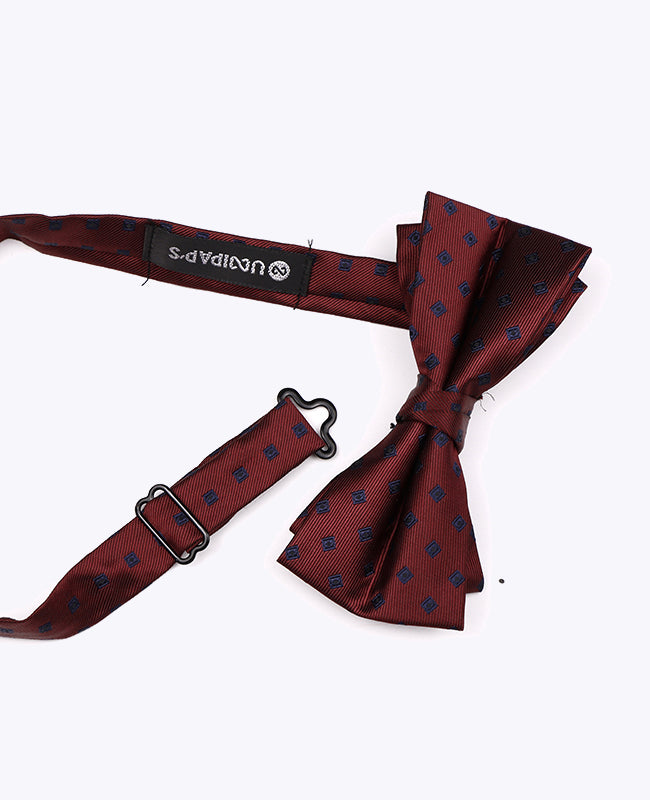 Fliege Rot n°2 Herren gemustert aus Polyester «Edmond»