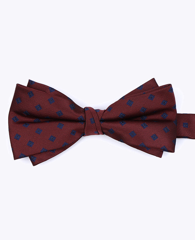 Fliege Rot n°2 gemustert Herren Polyester «Edmond»