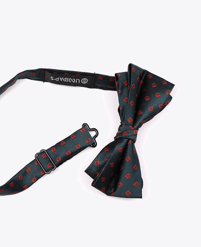 Noeud Papillon Vert à Motifs Homme en Polyester «Edmond»