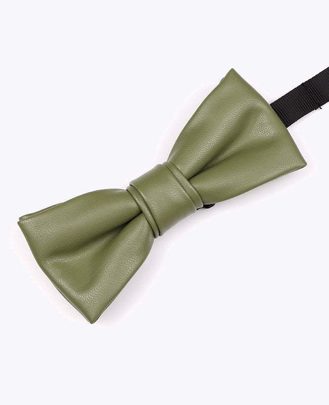 Fliege Grün Herren Leder «Achille»