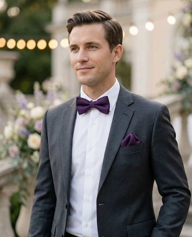 Einstecktuch Violett Nr. 2 aus Polyester «Lucien»