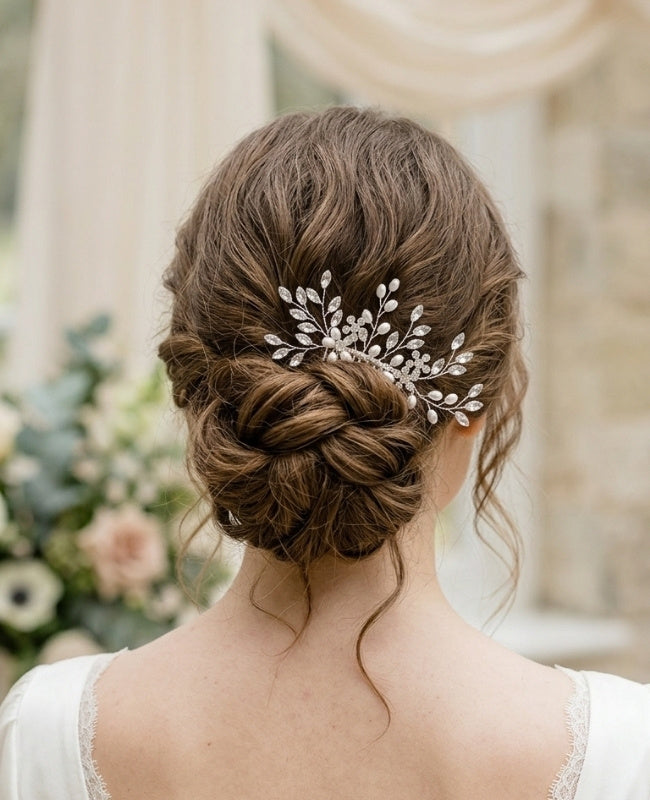 Blumenkamm Silber Nr. 1 Damen «Élise»