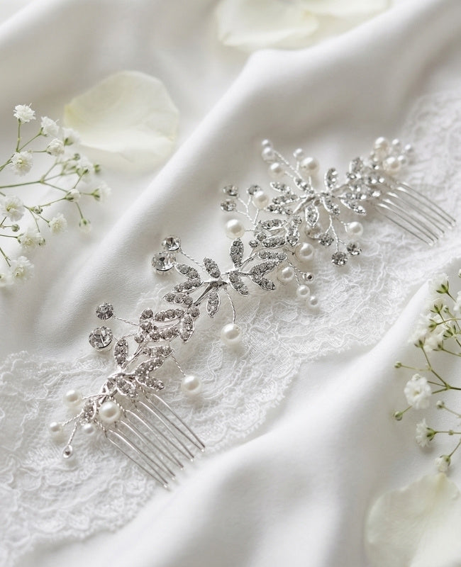 Blumenkamm Silber Nr. 2 Damen «Élise»