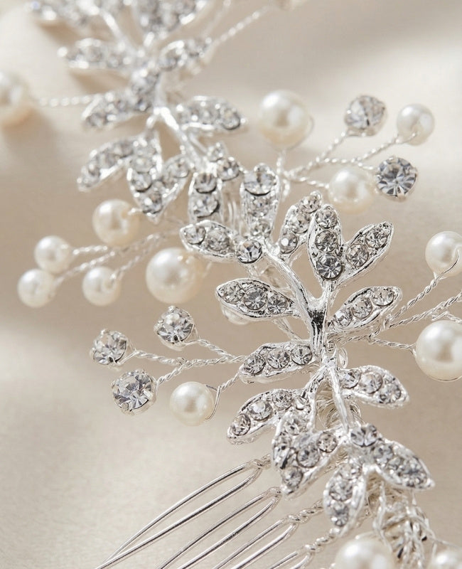 Blumenkamm Silber Nr. 2 Damen «Élise»