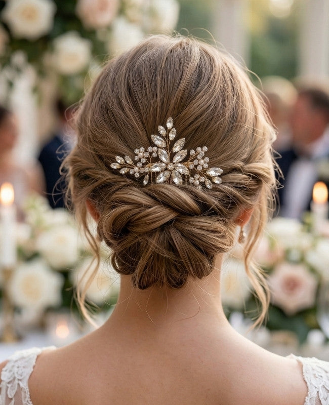 Blumenkamm Gold Nr. 3 Damen «Élise»