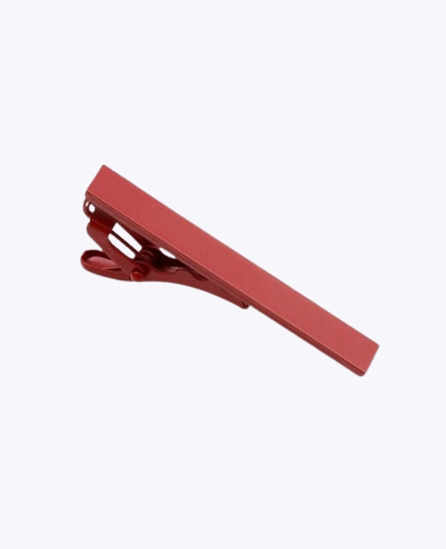 Krawattenklammer Rot aus Metall