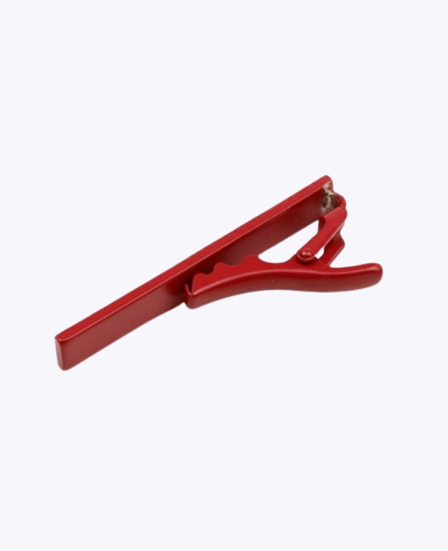 Krawattenklammer Rot aus Metall