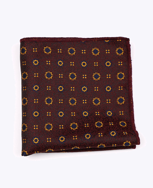 Einstecktuch Rot Nr. 1 mit Muster Herren aus Polyester «Edmond»