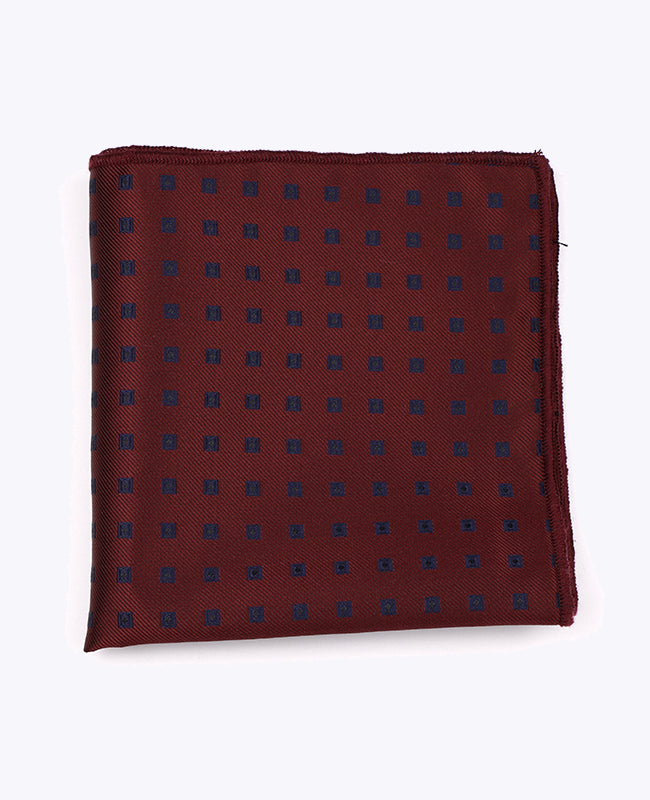 Einstecktuch Rot n°2 gemustert aus Polyester «Edmond»