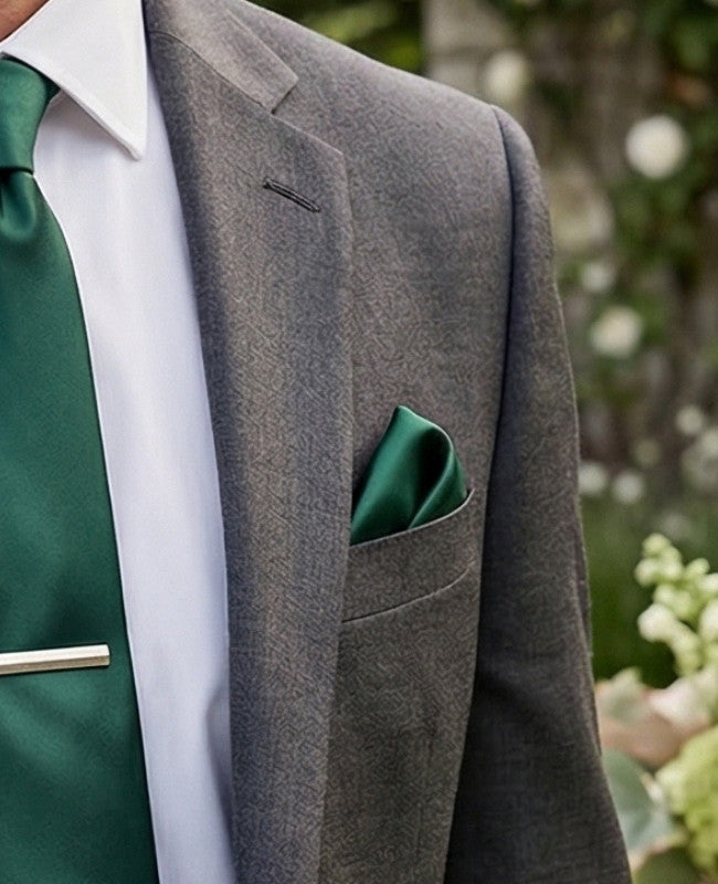 Einstecktuch Grün n°1 aus Polyester «Jules»