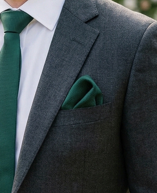 Einstecktuch Grün n°2 Polyester «Martin»