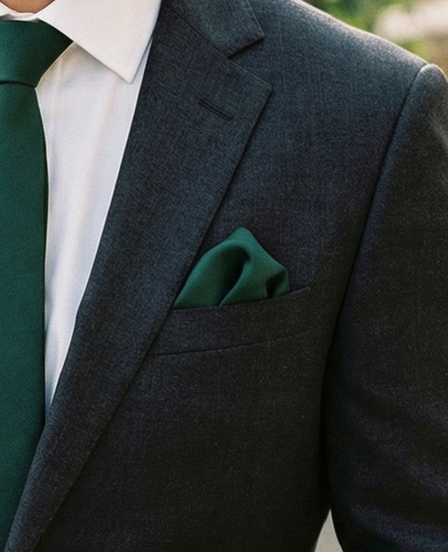 Einstecktuch Grün Nr. 4 aus Polyester «Anatole»