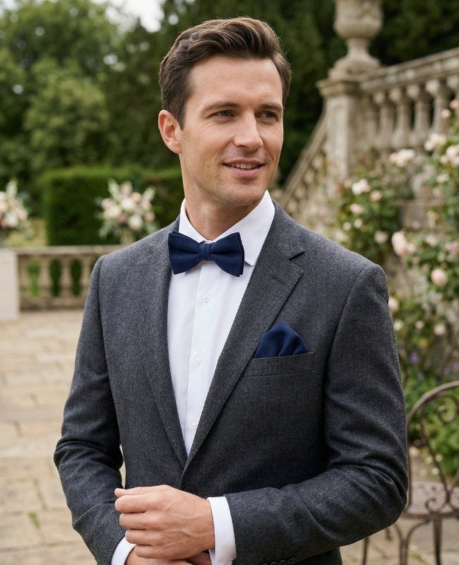 Noeud Papillon Bleu n°5 Homme en Lin «Basile»