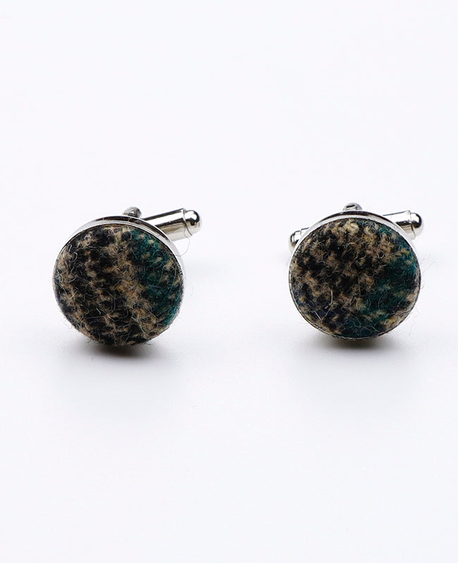Boutons de Manchette Tartan Gris n°5 en Laine | Norbert - Unipap's
