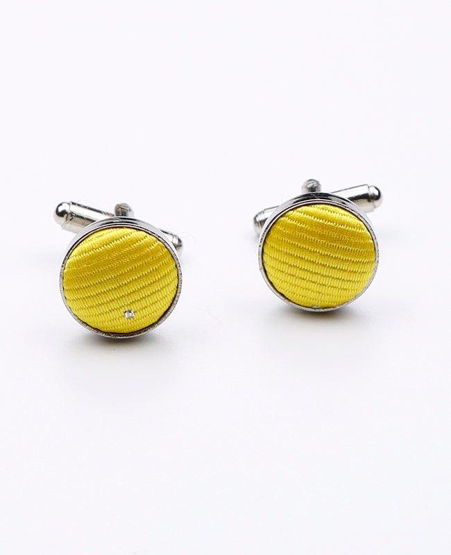 Boutons de Manchette Jaune n°1 en Polyester | Georges - Unipap's