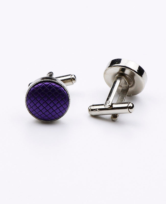 Boutons de Manchette Violet n°2 en Polyester | Martin - Unipap's
