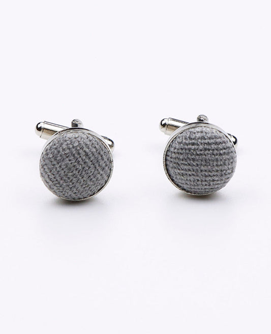 Boutons de Manchette Gris n°1 en Effet Velours | Simon - Unipap's
