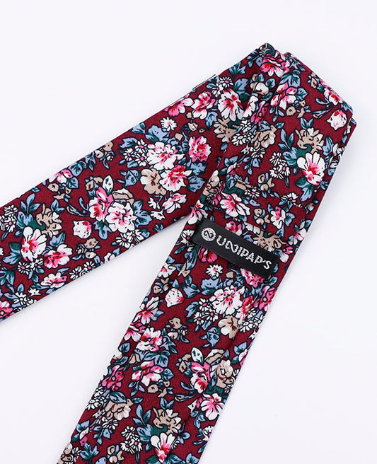 Cravate Liberty Rouge Homme en Coton | Charles - Unipap's