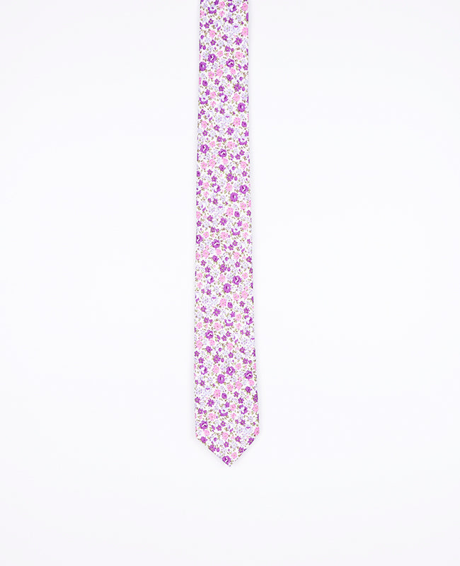 Cravate Liberty Violet Homme en Coton | Gaspard - Unipap's