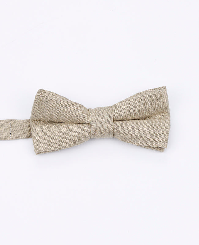Noeud Papillon Beige n°2 Enfant en Lin | Basile - Unipap's