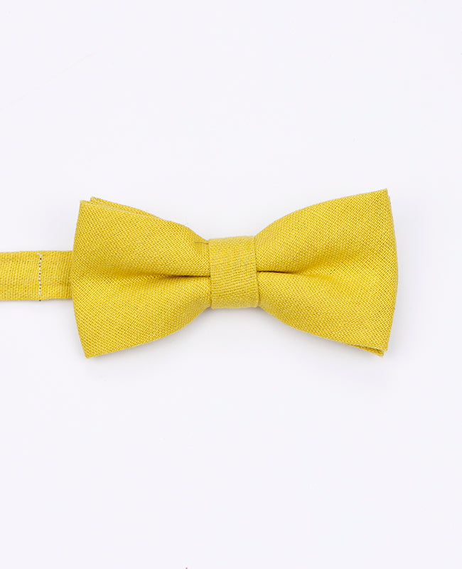 Noeud Papillon Jaune n°1 Enfant en Lin | Basile - Unipap's