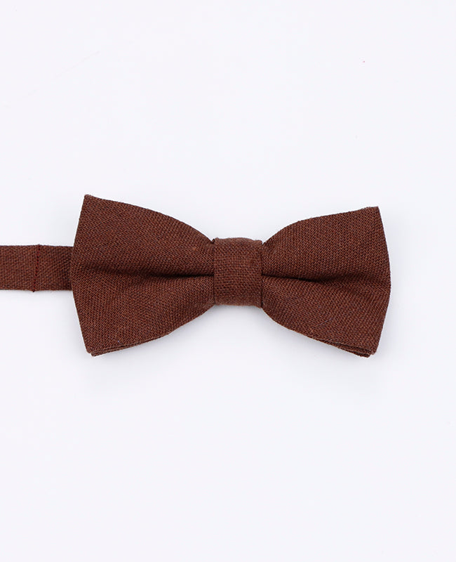 Noeud Papillon Marron n°2 Enfant en Lin | Basile - Unipap's