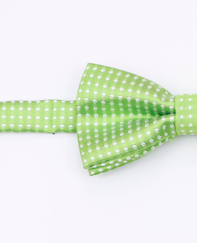 Noeud Papillon Vert n°1 à Pois Enfant en Polyester | Louis - Unipap's