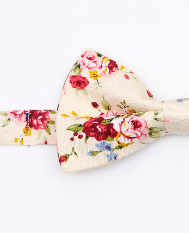 Noeud Papillon Liberty Blanc n°4 Homme en Coton | Charles - Unipap's