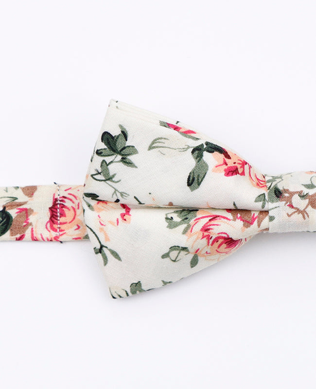 Noeud Papillon Liberty Blanc n°6 Homme en Coton | Charles - Unipap's