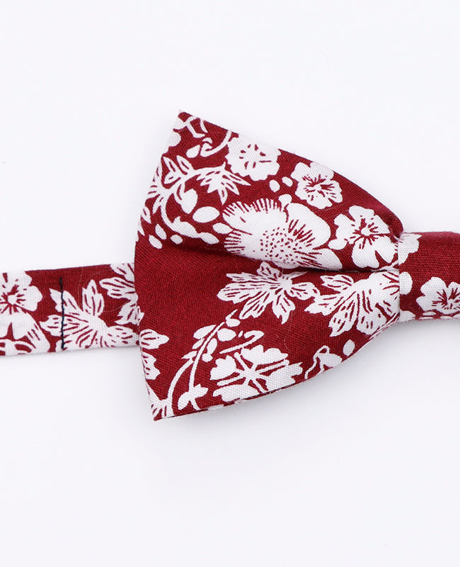 Noeud Papillon Liberty Rouge n°2 Homme en Coton | Clovis - Unipap's