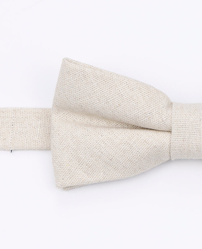 Noeud Papillon Blanc n°2 Homme en Lin | Basile - Unipap's