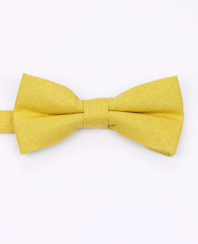 Noeud Papillon Jaune n°1 Homme en Lin | Basile - Unipap's