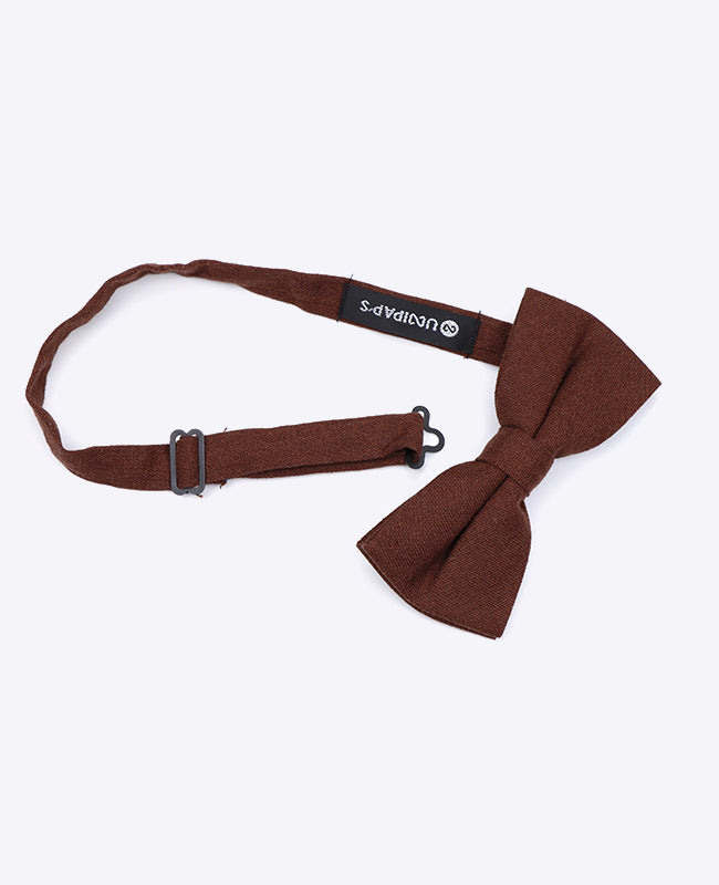 Noeud Papillon Marron n°2 Homme en Lin | Basile - Unipap's