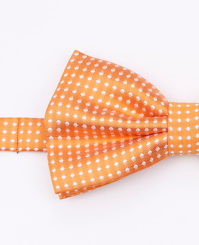Noeud Papillon Orange à Pois Homme en Polyester | Louis - Unipap's