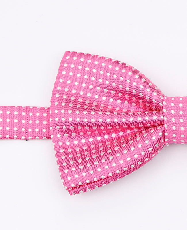 Noeud Papillon Rose n°2 à Pois Homme en Polyester | Louis - Unipap's