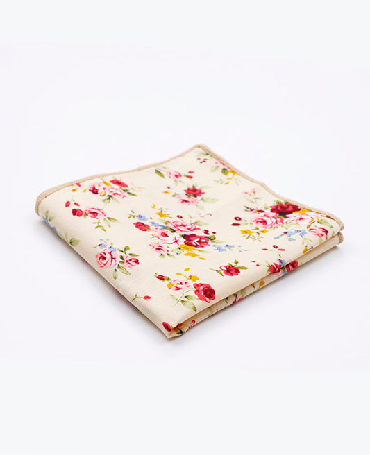 Pochette de Costume Liberty Blanc n°4 en Coton | Charles - Unipap's