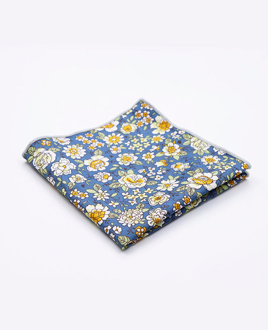 Pochette de Costume Liberty Bleu n°2 en Coton | Gaspard - Unipap's